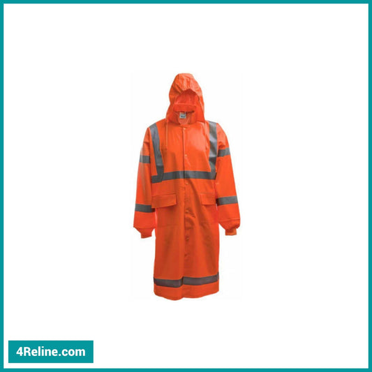 Long PVC Raincoat, Non-Rustling