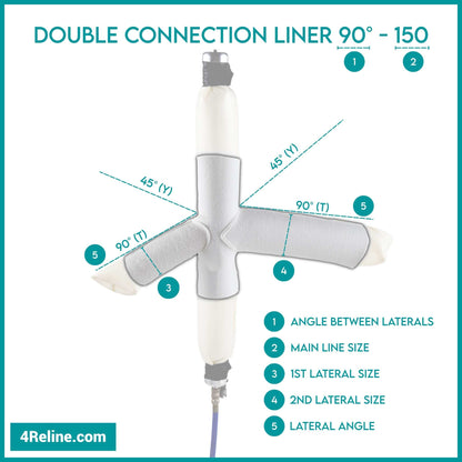 Double Connection Liner 90° - 150