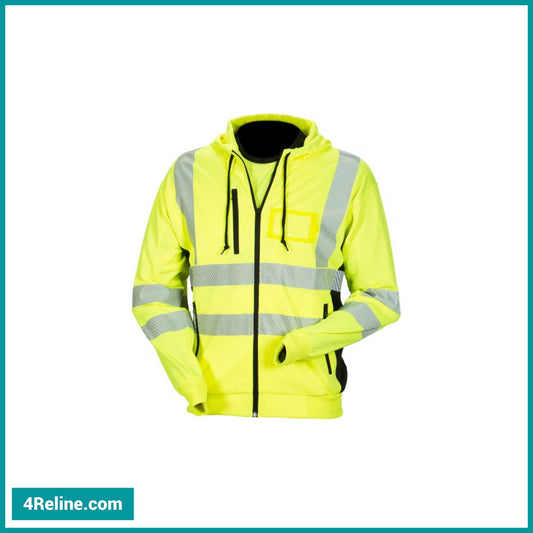 Hoodie with Segmented Reflective Tape and ID Pocket, Hi-Vis