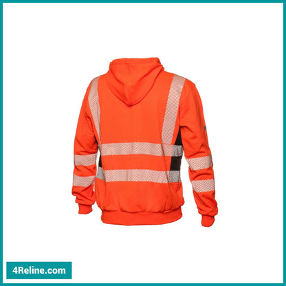 Hoodie with Segmented Reflective Tape and ID Pocket, Hi-Vis